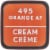 CoverGirl Exhibitionist 495 Orange AF Cream Lipstick Perspective: bottom