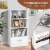 Hivvago 48 Inch Tall 4 Tiers Wood Bookcase with Drawer-White Perspective: bottom