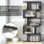 Hivvago 5-Tier Bookshelf with Anti-Toppling Device for Living Room Home Office-Black Perspective: bottom
