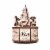 Wood Trick Santa's Carousel 97 Piece Adult Kid Functional 3D Wooden Model Kit Perspective: bottom