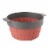 BergHOFF Leo Silicone 2 in 1 Steamer & Strainer - Pink/Gray Perspective: bottom