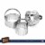Simple Cookie Cutters Set, Stainless Steel, 3 Sizes, bake Perfect Shape Cookie Perspective: bottom