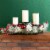 Glitzhome 24 Inch Length Snow Berry Ball Pinecone Pine Candle Holder Perspective: bottom