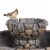 Glitzhome 2 Tier Stone-Like Birdbath Outdoor Fountain Perspective: bottom