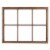 Glitzhome LED Pre-Lit Pinecone & Ornament Wreath Wooden Window Frame Perspective: bottom