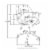 Glitzhome 38 Inch Height Cream Leatherette Gaslift Adjustable Swivel Office Chair Perspective: bottom