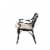 Glitzhome Cast Aluminium Dining Chairs with Beige Cushions Set Perspective: bottom