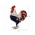 Glitzhome Patriotic Stars Metal Rooster Porch Decor Perspective: bottom