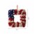 Glitzhome Americana Square Fabric Wreath Perspective: bottom