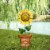 Glitzhome 36 Inch H Metal Inch Welcome to the Garden Inch Sunflower Yardstake Perspective: bottom