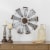 Glitzhome Rustic Farmhouse Round Metal Windmill Wall Decor, Country Farm Home Decoration Perspective: bottom