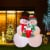 Glitzhome Lighted Inflatable Snowman Family Christmas Decor Perspective: bottom