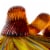 Glitzhome Tall Multi Striped Glass Short Pumpkin, 5.95 Inch Diameter X 5.00 Inch Perspective: bottom