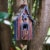 Glitzhome Hanging Distressed Solid Wood Birdhouse Perspective: bottom