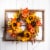 Glitzhome Wooden Window Frame with Sunflower Wreath Perspective: bottom