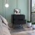 Tuhome Augusta 2 Night Stand- Four Legs, Two Drawers-Black, For Bedroom Perspective: bottom