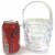 1 Clear Ice Bucket Container Cooler Crystal Plastic Wine Chiller BPA Free 42oz Perspective: bottom
