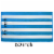 TowelSoft Premium Cabana Stripe 100% Cotton Terry Velour Beach Towel 35 inch x 60 inch-Aqua Perspective: bottom