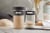 Lekue Sourdough Starter Set with 2 Jars and Silicone Spatula, Brown Perspective: bottom