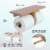 Bamboo Double Dual Toilet Paper Holder with Shelf Perspective: bottom
