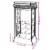 vidaXL Wine Rack with Glass Holder for 9 Bottles Metal Perspective: bottom