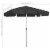 vidaXL Beach Umbrella Black 78.7 x49.2 Perspective: bottom