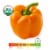 Organic Orange Bell Pepper Perspective: front