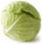 Organic Green Cabbage Perspective: front