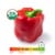 Organic Red Bell Peppers Perspective: front