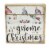 Christmas Gnome For Christmas Block Sign 5.75in, Holiday Family Farmhouse Chic Perspective: front