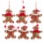 Christmas Felt Gingerbread Garland Fabric Fabric Candy Stripe Pom Poms T2980 Perspective: front