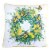 Home Decor Butterfly Wreath Pillow Polyester Flowers Springtime C86144213 Perspective: front