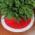 Northlight 48  Red and White Traditional Christmas Tree Skirt Perspective: front