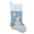 Northlight 20  Blue Babys First Christmas Velveteen Snowman Angel Christmas Stocking Perspective: front