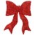 Northlight 24 Sparkling Red Lighted Bow Christmas Outdoor Decoration Perspective: front