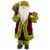Northlight 16 Grand Imperial Red and Green Santa Claus with Gift Bag Christmas Figure Perspective: front