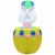 Northlight 5.5ft Lighted and Animated Inflatable Easter Bunny Basket Outdoor Decoration Perspective: front