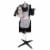 Northlight 57 Spooky Town Animated LED Lighted Head-in-Hand Skeleton Maid Halloween Perspective: front