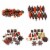 Northlight 125ct Chocolate Brown and Burnt Orange Shatterproof 4-Finish Christmas Ornaments Perspective: front