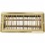 Home Impressions 4 In. x 10 In. Bright Brass Steel Floor Register 1FL0410BB-NH Perspective: front