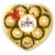 Ferrero Rocher Fine Hazelnut Chocolates, 8 Piece Set in a Valentine's Day Clear Heart Box Perspective: front