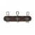 Spectrum Millbrook 3-Hook Rack - Natural/Silver Perspective: front