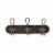 Spectrum Millbrook 3-Hook Rack - Natural/Silver Perspective: front