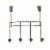 Spectrum Cambridge Over-The-Door 4-Hook Rack - Gray/Brown Perspective: front