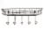 Spectrum Vintage Mount Tray & Hook Station - Gray Perspective: front