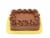 Bakery Fresh Goodness Rosette Border Chocolate Sheet Cake Perspective: front