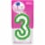 Kroger® Numeral 3 Birthday Candle Perspective: front