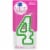 Kroger® Numeral #4 Birthday Candle Perspective: front
