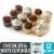 Bakery Fresh Chocolate and White Cupcakes with Buttercreme Icing Perspective: front