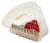 Bakery Fresh Strawberries & Cream Ice Cream Cake Slice Perspective: front